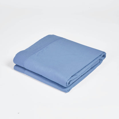 DENIM BLUE - Solid colour soft Cotton three layer dohar, sizes available