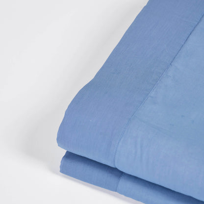 DENIM BLUE - Solid colour soft Cotton three layer dohar, sizes available
