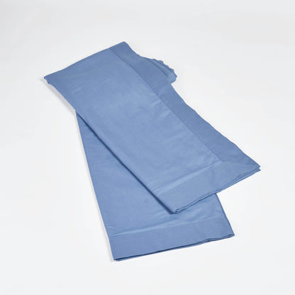 DENIM BLUE - Solid colour soft Cotton three layer dohar, sizes available