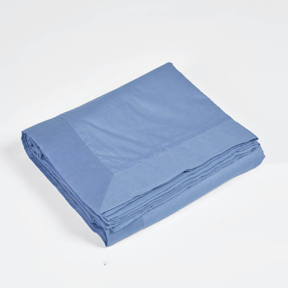 DENIM BLUE - Solid colour soft Cotton three layer dohar, sizes available