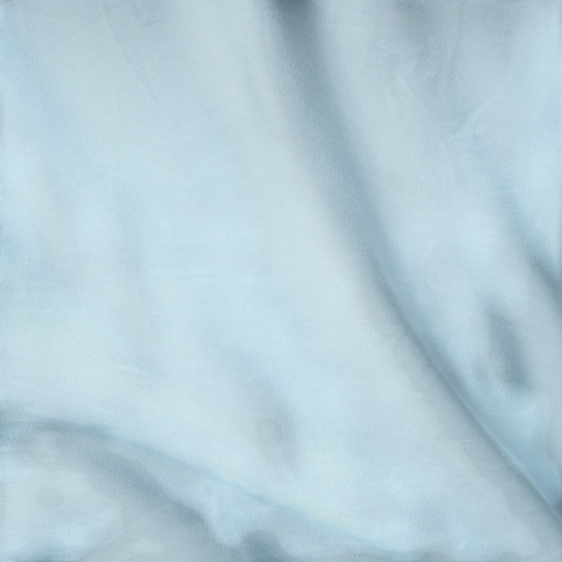Vliving sky blue 300TC cotton satin duvet cover with corner ties for secure fit. Premium Indian cotton.