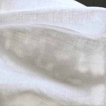 Vliving white pure linen curtain panel with a textured weave, offering a soft, natural look and light-filtering.
