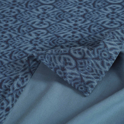 Ikat Print Indigo Blue Cotton Duck Tablecloth – Multiple Sizes