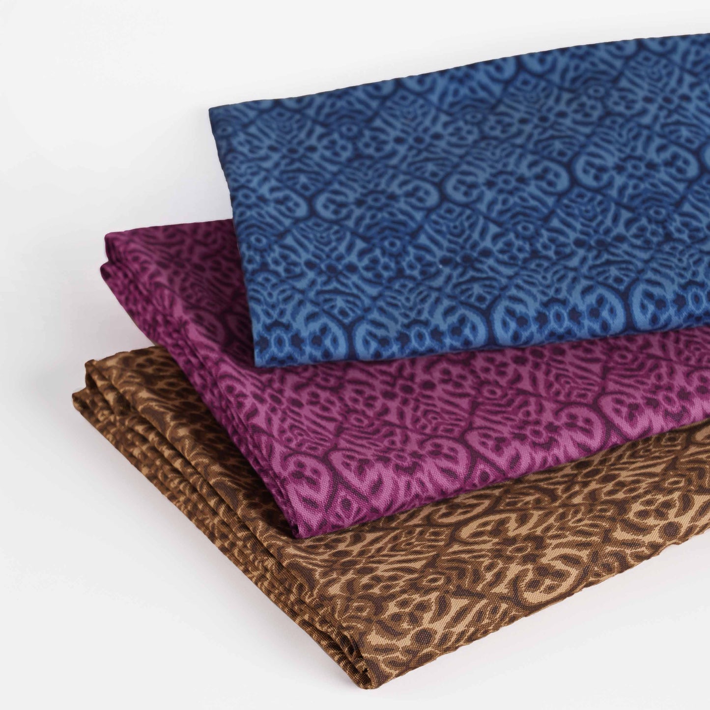 Ikat Print Indigo Blue Cotton Duck Tablecloth – Multiple Sizes