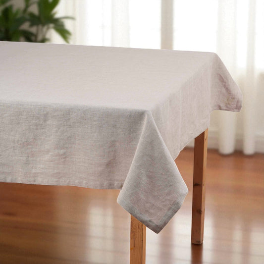 PURE ELEMENTS - Pure Linen Beige Table Cloth – Natural Range | 2 Sizes