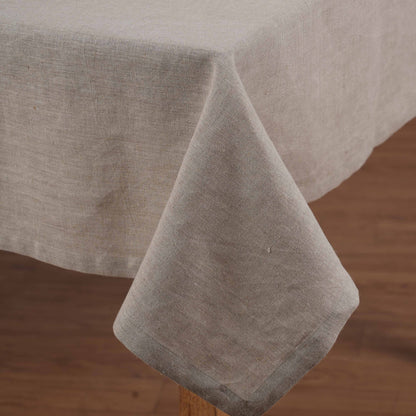 PURE ELEMENTS - Pure Linen Beige Table Cloth – Natural Range | 2 Sizes