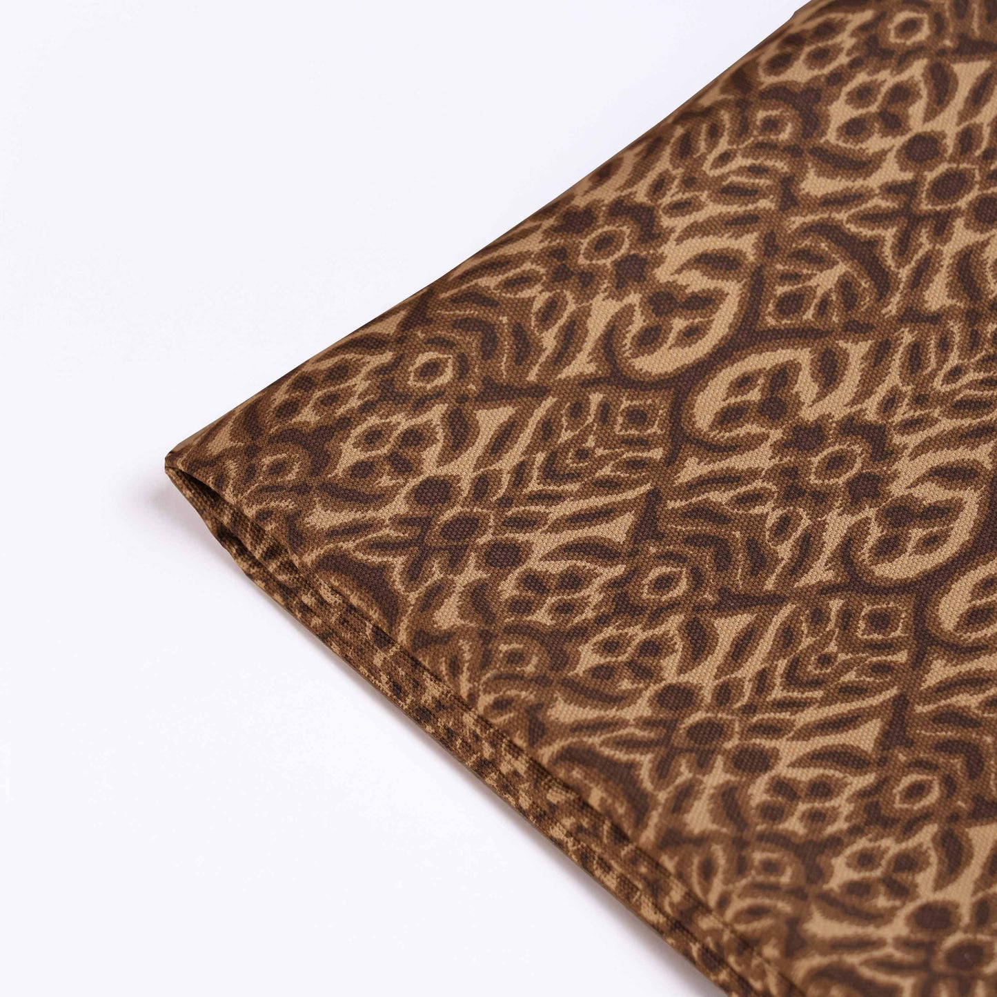 Ikat Print Beige Cotton Duck Tablecloth – Multiple Sizes