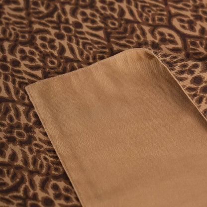 IKAT PRINT - Brown colour cotton Bed runner set - King / Queen / Twin Size - Vliving