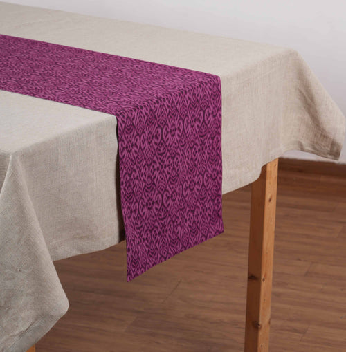 Ikat Print Plum Blue Cotton Duck Table Runner – Sizes available