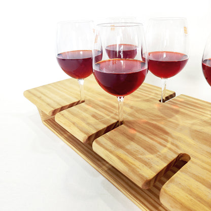 Wooden Wine Glass Tray, Size 20 X 9.5 X 2.25 inches